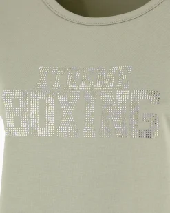 XTREME BOXING - TSHIRT VERDE DA DONNA CON LOGO STRASS