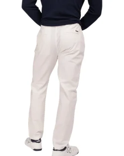 YELLO DOG - PANTALONE BIANCO IN MISTO LINO