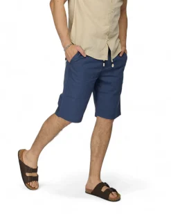 YELLOW DOG - BERMUDA DA UOMO BLU TASCA AMERICA CON LACCIO