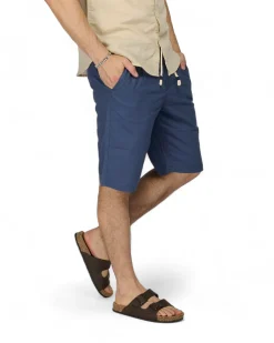 YELLOW DOG - BERMUDA DA UOMO BLU TASCA AMERICA CON LACCIO