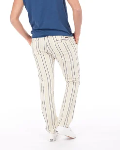 YELLOW DOG - PANTALONE CON COULISSE RIGA IN MISTO LINO