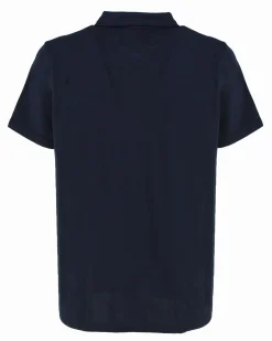 YELLOW DOG - Polo blu da uomo in tessuto tecnico - M49199