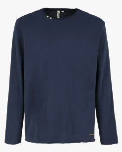 YELLOW DOG - Tshirt manica lunga blu