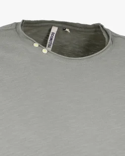 YELLOW DOG - Tshirt manica lunga verde salvia