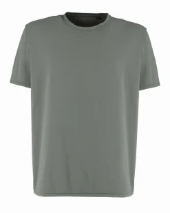 YELLOW DOG - TSHIRT VERDE MUSCHIO MANICA CORTA IN TESSUTO TECNICO