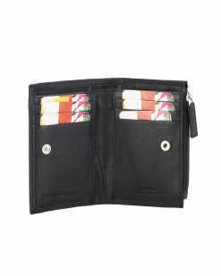 YOU YOUNG COVERI - Portafoglio blu in VERA PELLE da donna con tasca frontale
