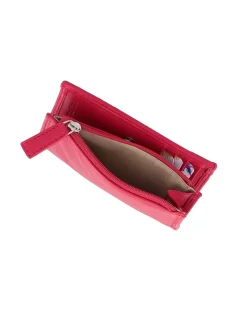YOU YOUNG COVERI - Portafoglio rosso in VERA PELLE da donna con tasca frontale
