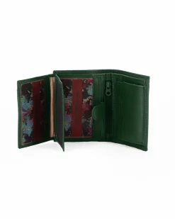YOU YOUNG COVERI - Portafoglio verde in VERA PELLE da donna