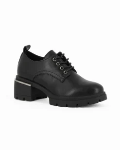 ZOE - Scarpa nera con lacci, tacco 5,5CM